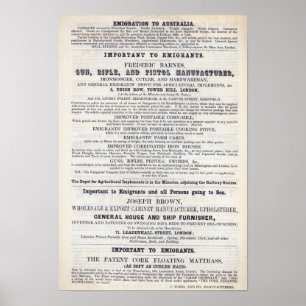 Serviços do emigrante da propaganda de poster
