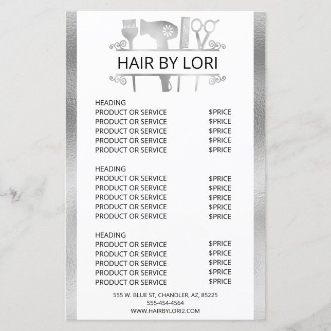 Serviços Dourados de Rosa Stylist para o cabelo (Frente)