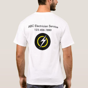 Serviços eletrônicos Logotipo comercial Camisas de
