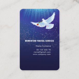 Serviços funerários, design de cartão de visita