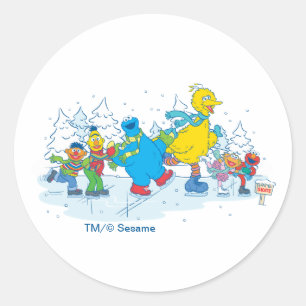 Sesame Street Amigos Patinando Adesivo