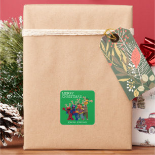 Sésamo Street Pals Etiqueta de presente de Natal