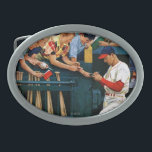 Sessão Autografada<br><div class="desc">Artista: John Falter | Jogador de beisebol dando autógrafos antes de um jogo.</div>