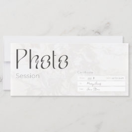 Sessão fotográfica, cartão-presente de fotografia 