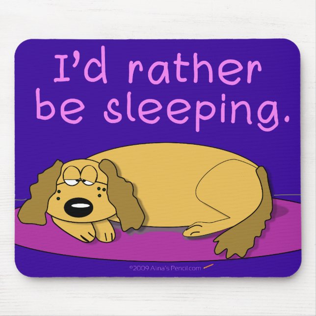 Sesta Mousepad do cão (marinho) (Frente)