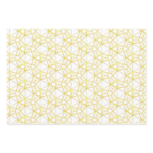 set 3 papel de embrulho de presente, elegante e mo