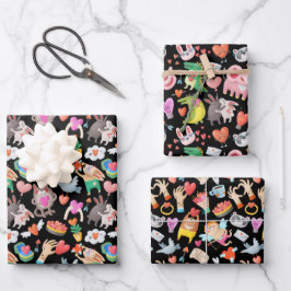 Set de hojas de papel de regalo