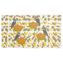 Set of 2 Autumn Pumpkins Fall Pillow Cases / Sham