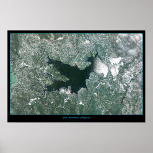 Seta do lago, poster do satélite de Califórnia