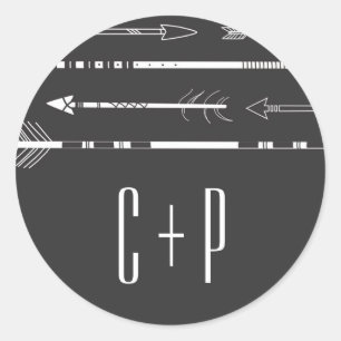 Setas tribais que Wedding o cinza da etiqueta   do