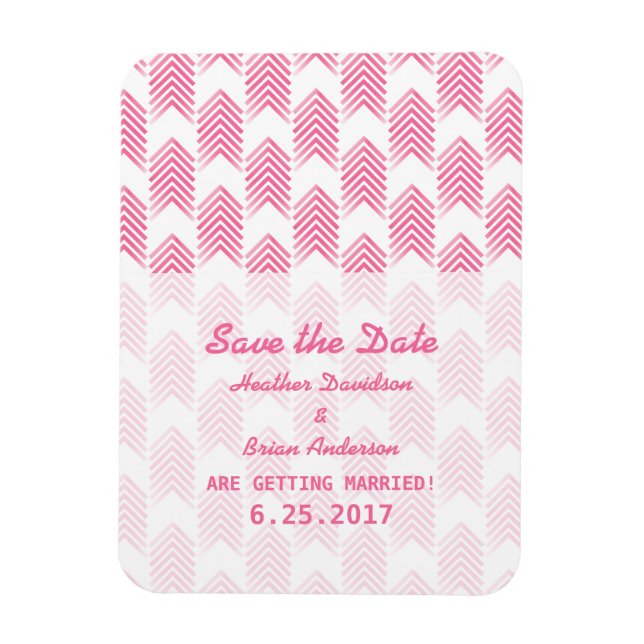 Setas Tribais Rosa Salvem o Íman Flexi de Data (Vertical)