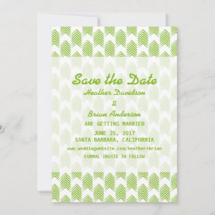 Setas tribais verdes salvam o convite de data