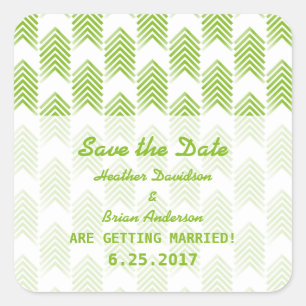 Setas tribais verdes salvam os adesivos de data