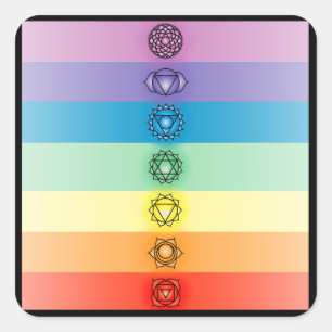 Sete Adesivos Chakras