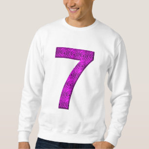 Sete camisa vibracional afortunada do número 7 da