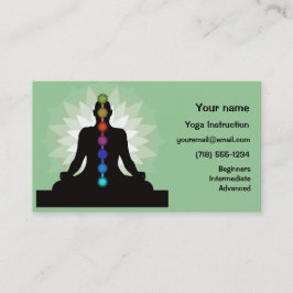 Sete Cartões de visitas Chakras Yoga Design