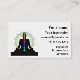 Sete Cartões de visitas Chakras Yoga Design