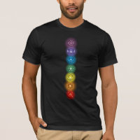 Sete Chakras Bella Canvas Camisa Negra