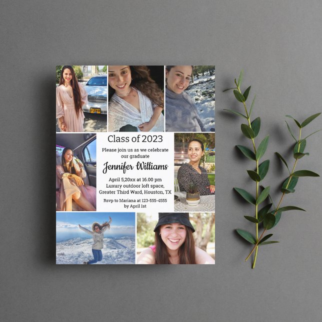 sete fotos convite para a graduação em colagem 202 (Criador carregado)