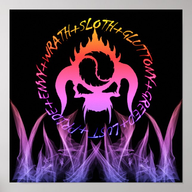 Sete pecados mortais poster (Frente)