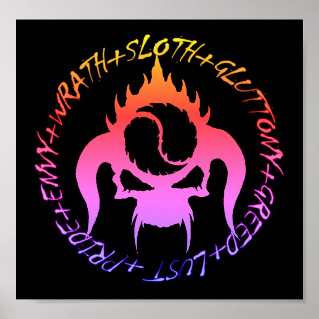 Sete pecados mortais poster (Frente)