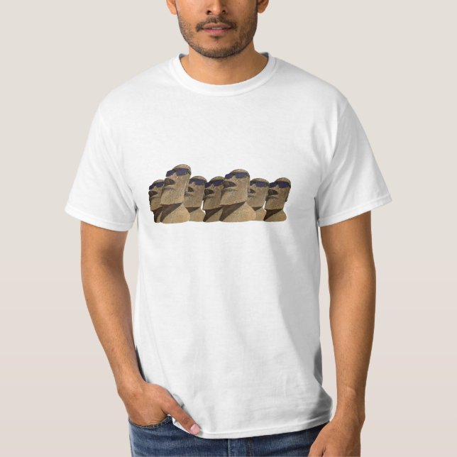 Sete quadril Moai - t-shirt do valor (Frente)