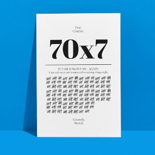 Sete Vezes Sete Perdoe-Me Cartão
