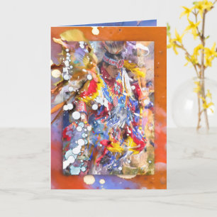 SETE WOLF ESPÍRITOS CARTÃO DANCER NATIVO AMERICANO