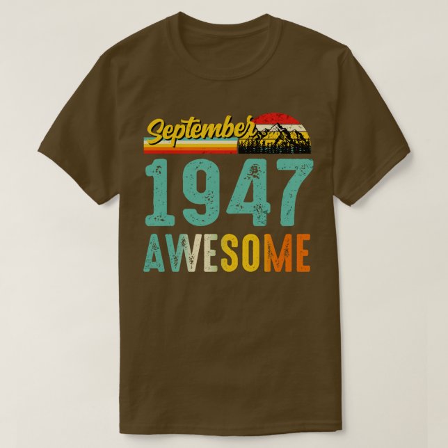 Setembro 1947 Camisa de Presente de Aniversário Vi (Frente do Design)