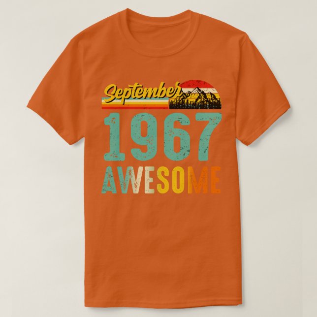 Setembro 1967 Camisa de Presente de Aniversário Vi (Frente do Design)
