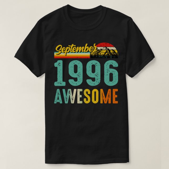 Setembro 1996 Camisa de Presente de Aniversário Vi (Frente do Design)