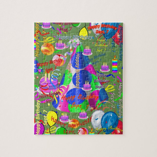 Setembro, 7 de aniversário, Quebra-cabeça de Jigse (Vertical)