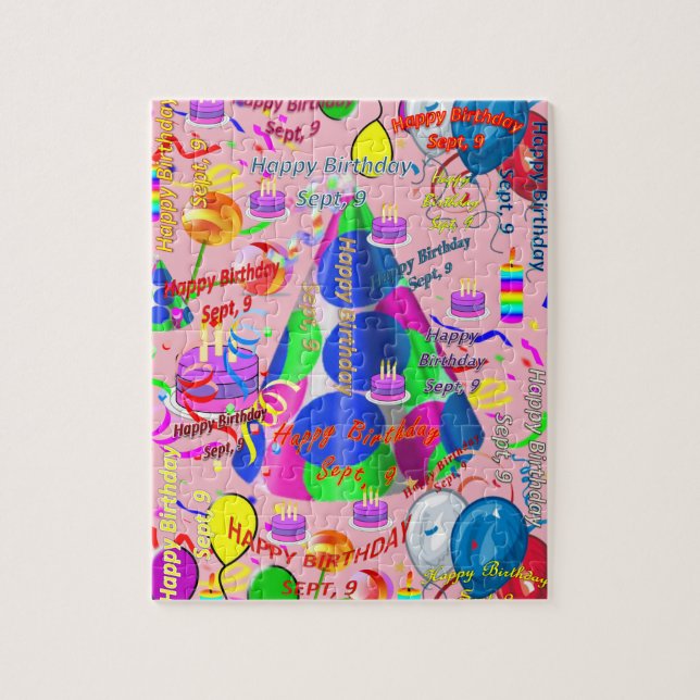 Setembro, 9 de Aniversário Quebra-cabeça (Vertical)
