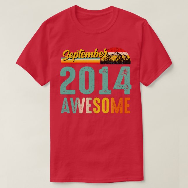 Setembro de 2014 Camisa de Presente de Aniversário (Frente do Design)