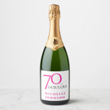 Setenta e Fabuloso Minimal Rosa Aniversário de 70