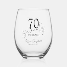 Setenta e Fabuloso Script Preto Aniversário de 70 