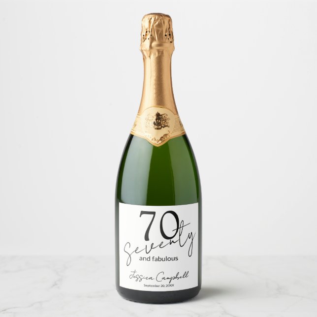 Setenta e Fabuloso Script Preto Aniversário de 70  (Frente)