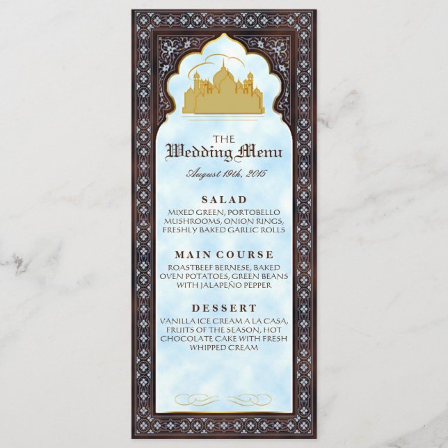 Sétimo Céu - Placa de Menu (Frente)