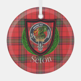 Seton Scottish Clan Tartan & Crest