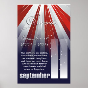 Setpember 11o - Grande poster da relembrança