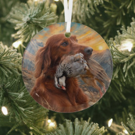 Setter Irlandês com Perdiz Chucar ,Arte