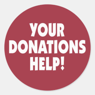 Seu adesivo de Ajuda de Doações