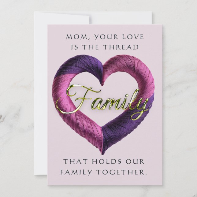 Seu Amor É O Thread - Cartão De Dia de as mães (Frente)