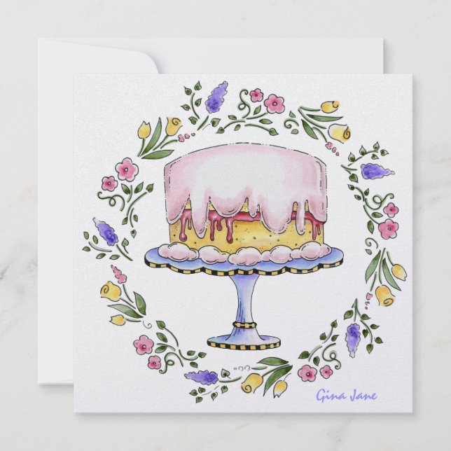 Seu aniversário / Luncheon / Convite de festas - S (Frente)