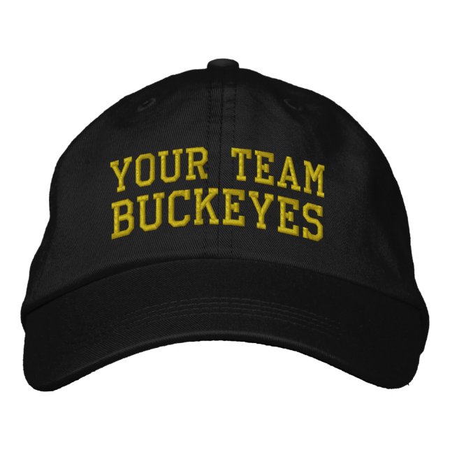 Seu Boné de Bola Bordada do Nome da Equipe Buckeye (Frente)