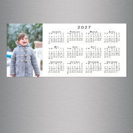 Seu Calendário de Fotos 2027 Ímã Branco
