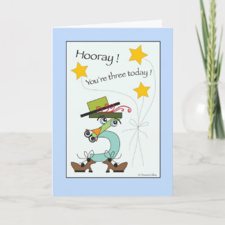 Seu Cartão de Aniversário Trim Azul Júnior