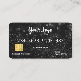Seu cartão de crédito Black Glitter-look