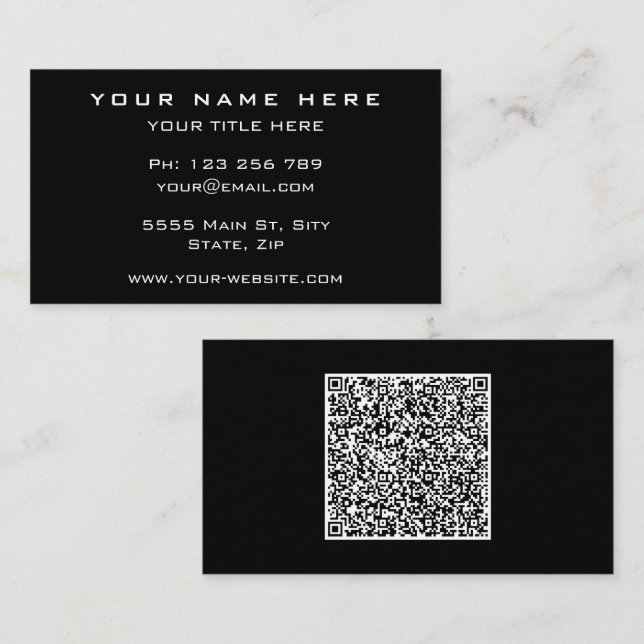 Seu Cartão de Visita com Código QR Escolha Cores e (Frente/Verso)