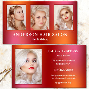 Seu Cartão de Visita de Fotos Glamour Cabelo Belez